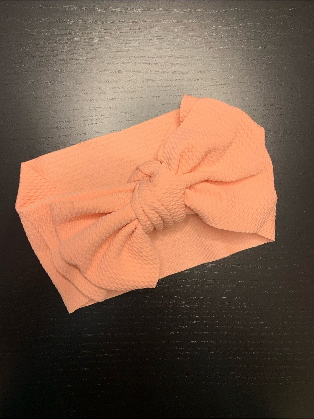 ⭐️2/$11.00⭐️ Large Peach Bow Headband (7 Inch Bow)